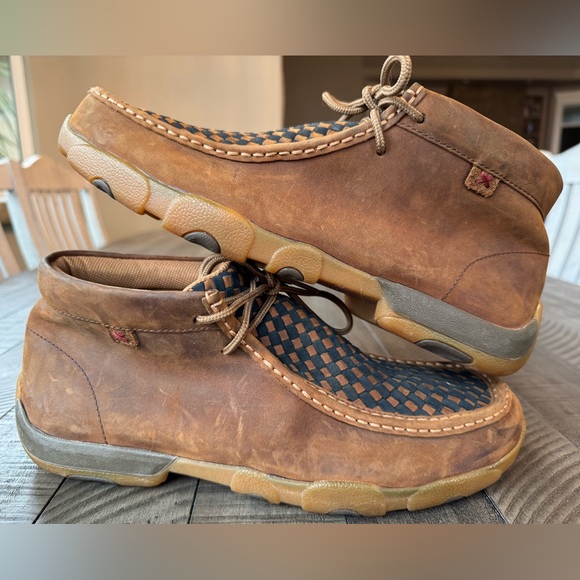 Twisted X Brown Chukka Checkered Driving Mocs Boots Men’s Size 11 (M) main image 12